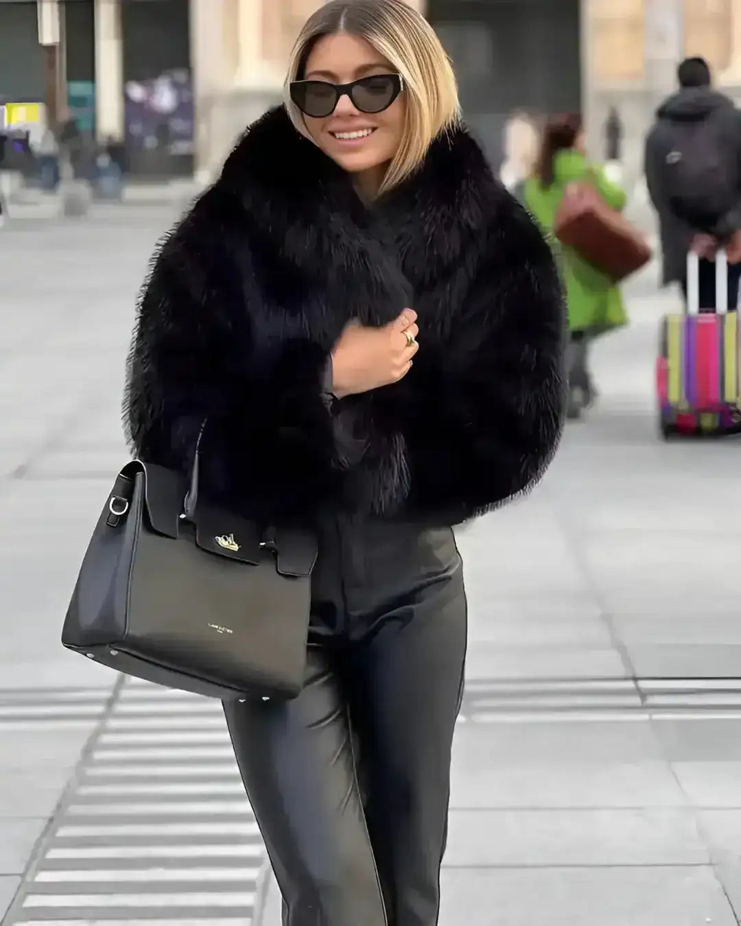 Casaco Sabrina com Textura Felpuda