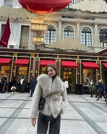 Casaco Sabrina com Textura Felpuda