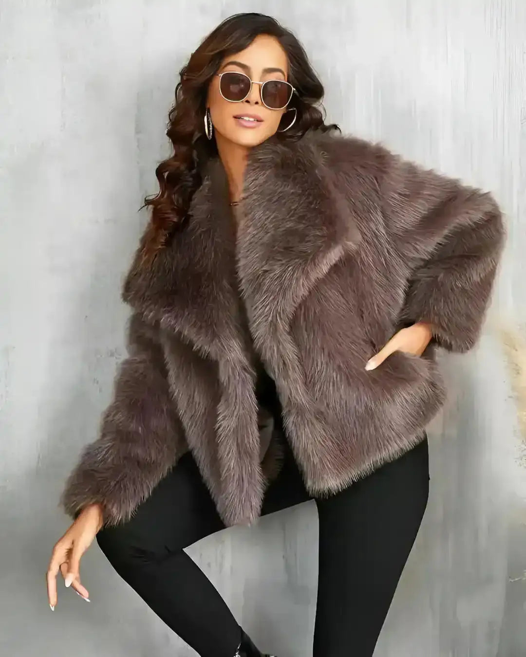 Casaco Sabrina com Textura Felpuda