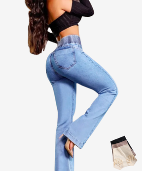 Kit 3 Calça Jeans Flare Modeladora de Cintura Alta + Brindes Exclusivos!